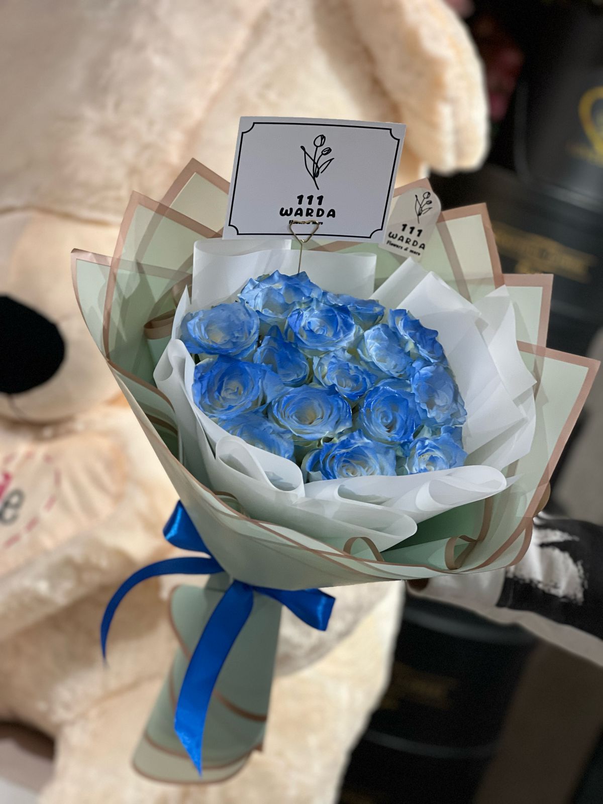 Blue Roses Bouquet (Bunch of 20 Roses)