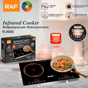 RAF  Double Burner 7000 Watt Electric Infrared Cooker Digital LED