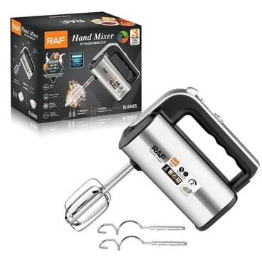 RAF Hand Mixer 650 Watt Stainless Steel