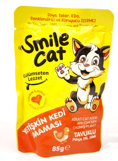 Smile Cat Chicken Meat Adult Cat Wet Food 85 gr
