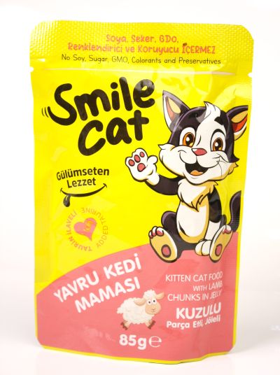 Smile Cat lamb meat Kitten Wet Food 85 gr