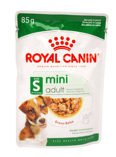 Mini Adult Wet Chunks in Gravy Dog Food Pouch