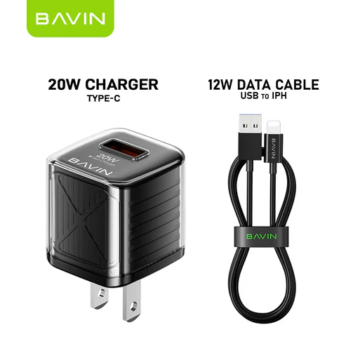 BAVIN  20W Mini Fast Charger w/ Intelligent Chip for iPhone 16 & Android