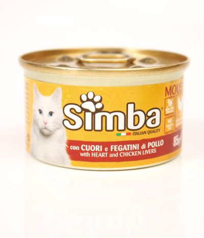 Simba Cat Adult Mousse With Heart And Chicken Livers