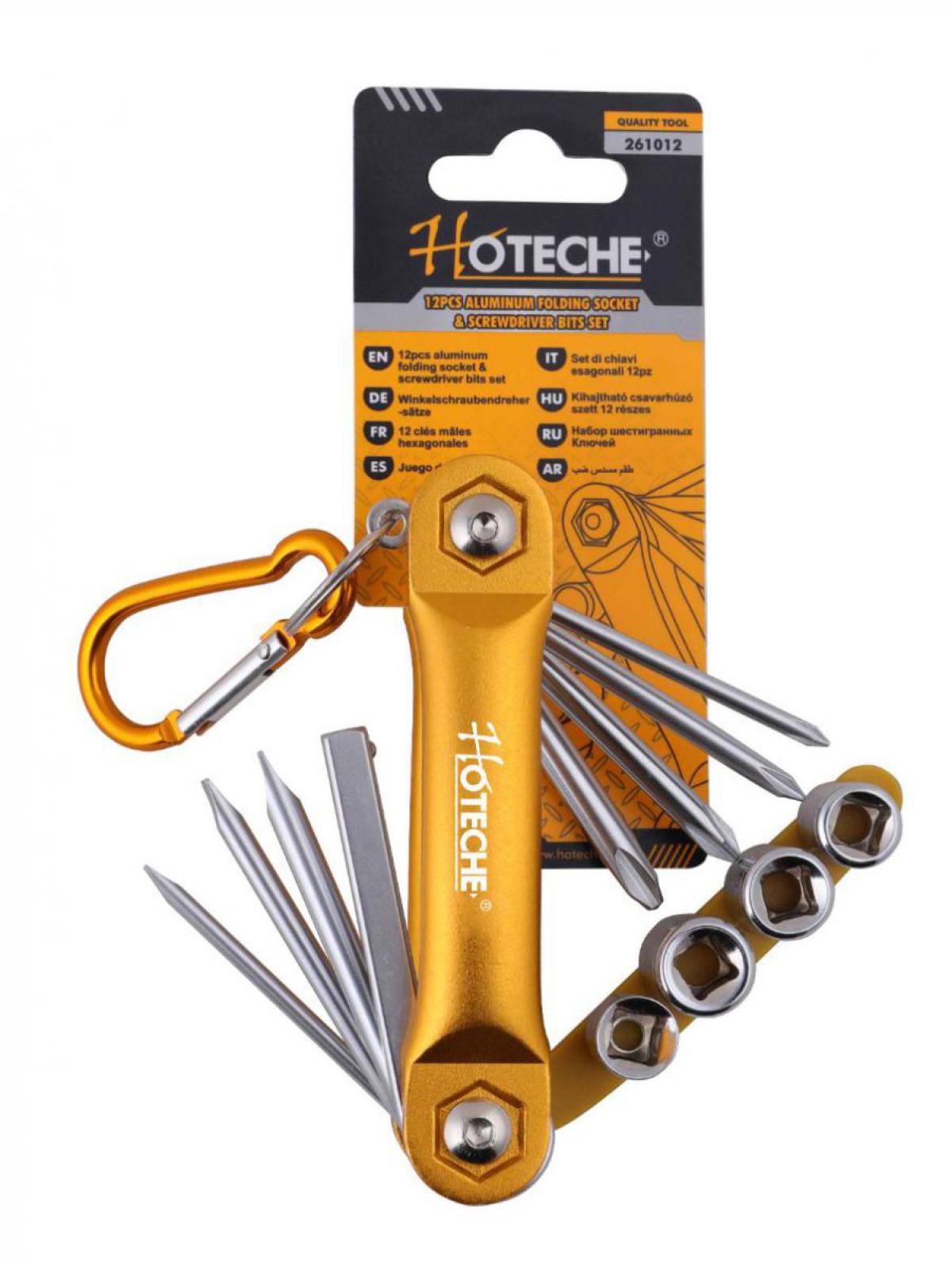 12pcs Aluminium Folding Socket & Screwdruver Bits Set