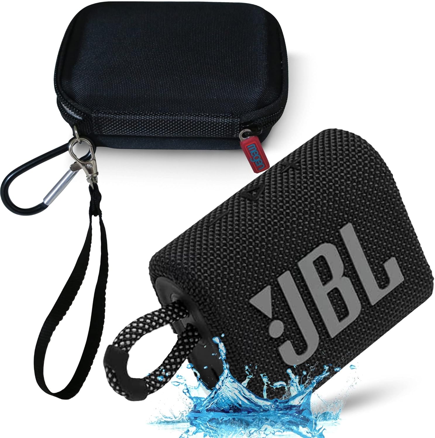 JBL GO 3 Waterproof Portable Wireless Bluetooth Speaker with Premium Carrying Case