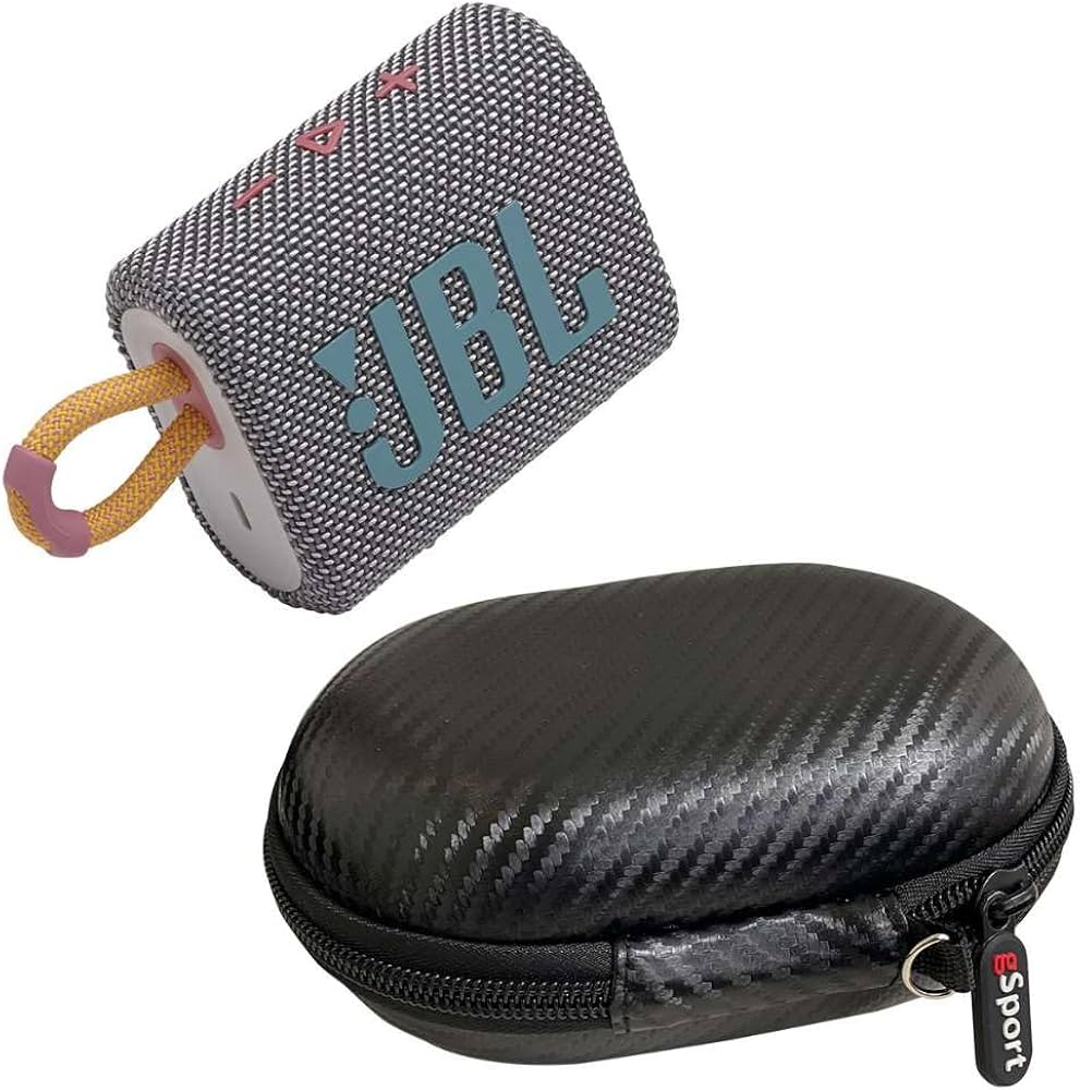 JBL GO 3 Waterproof Ultra Portable Bluetooth Speaker Bundle with gSport GRAY