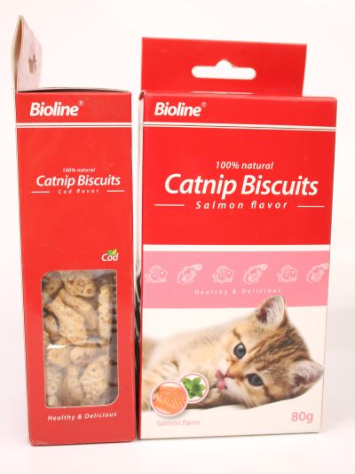 Bioline natural Catnip Biscuits Salmon flavor