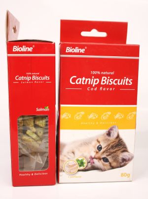 Bioline Natural Cod Flavour Catnip Biscuits