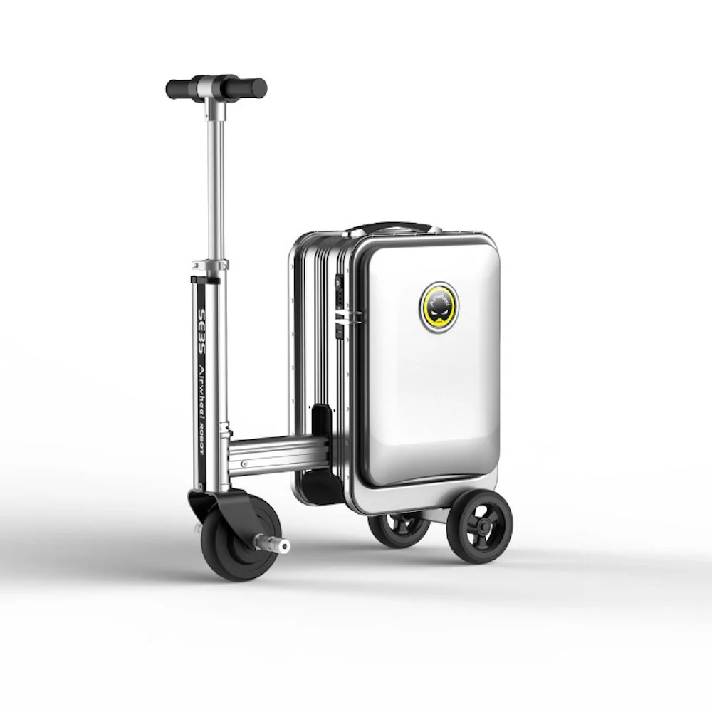 Airwheel SE3S - Electric Luggage Scooter - silver| Smart-Riding Automatic-Extendable Suitcase with Removable Battery