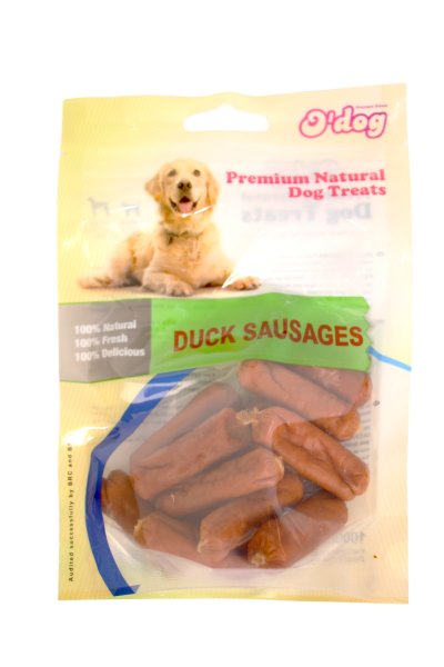 O'dog Premium Natural Dog Treats Duck Sausages