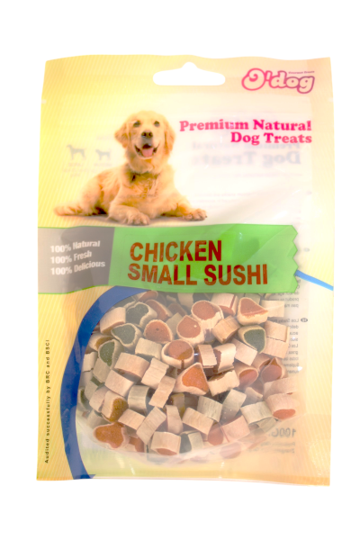 O'dog Premium Natural Dog Treats Chicken Small Sushi