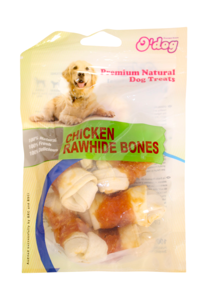 O'dog Premium Natural Dog Treats Chicken Rawhide Bones