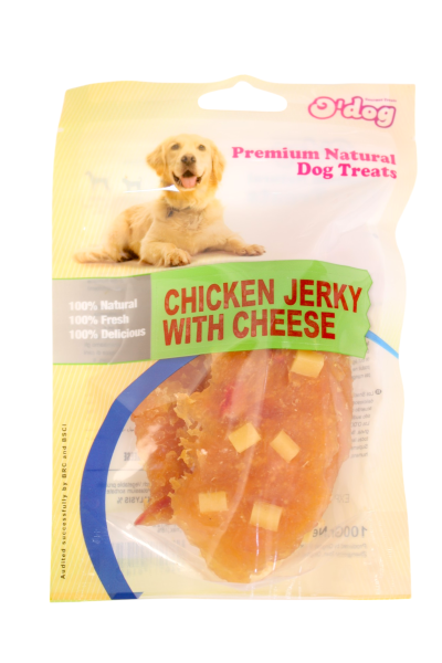 O'dog Premium Natural Dog Treats Chicken Jerky With Cheese
