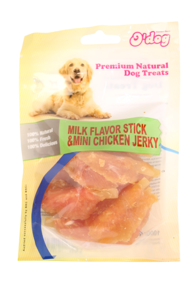 O'dog Premium Natural Dog Treats Milk Flavor Stick &Mini Chicken Jerky