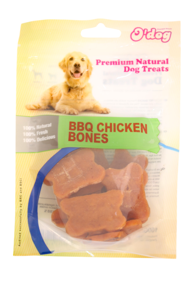 O'dog Premium Natural Dog Treats BBQ Chicken Bones