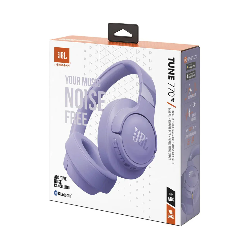 JBL TUNE 770 NC Wireless Headphones, Purple