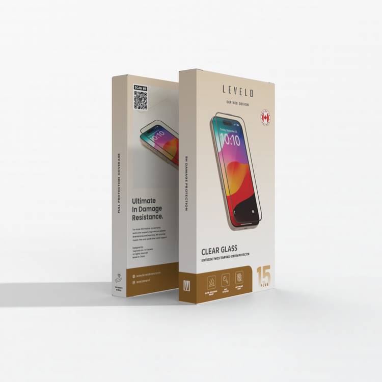 Levelo Clear Glass Anti Static Twice Tempered Screen Protector for iPhone 15 Pro Max