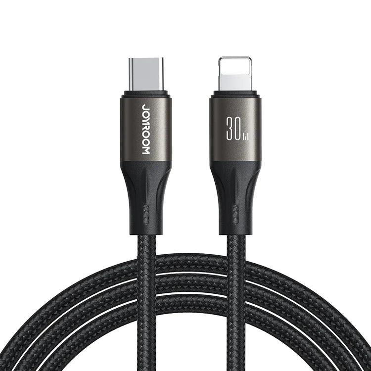 Joyroom Type-C to Lightning 30W PD 1.2m Braided Cable - Black