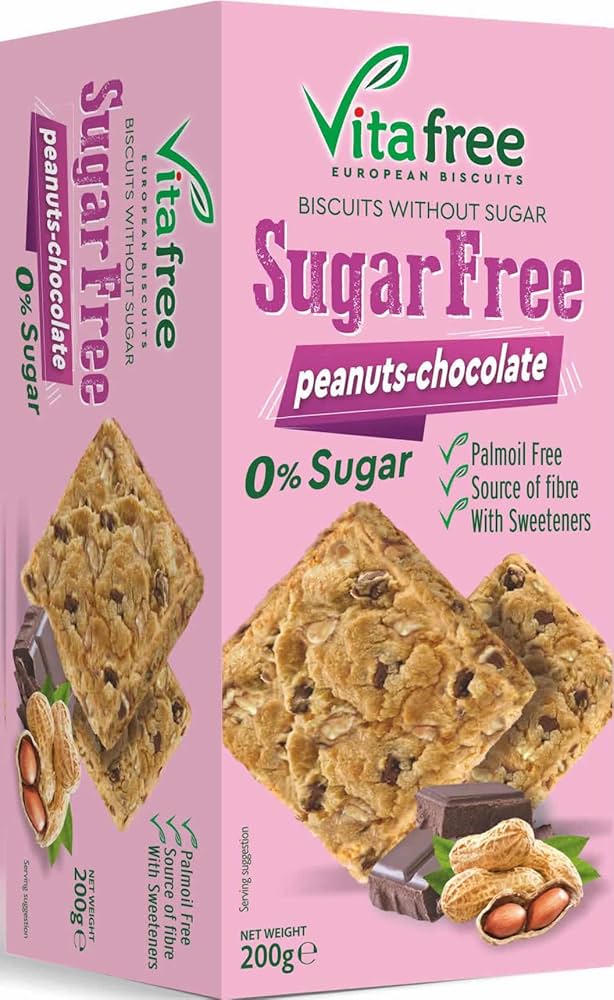 Vita free biscuits without sugar peanuts chocolate