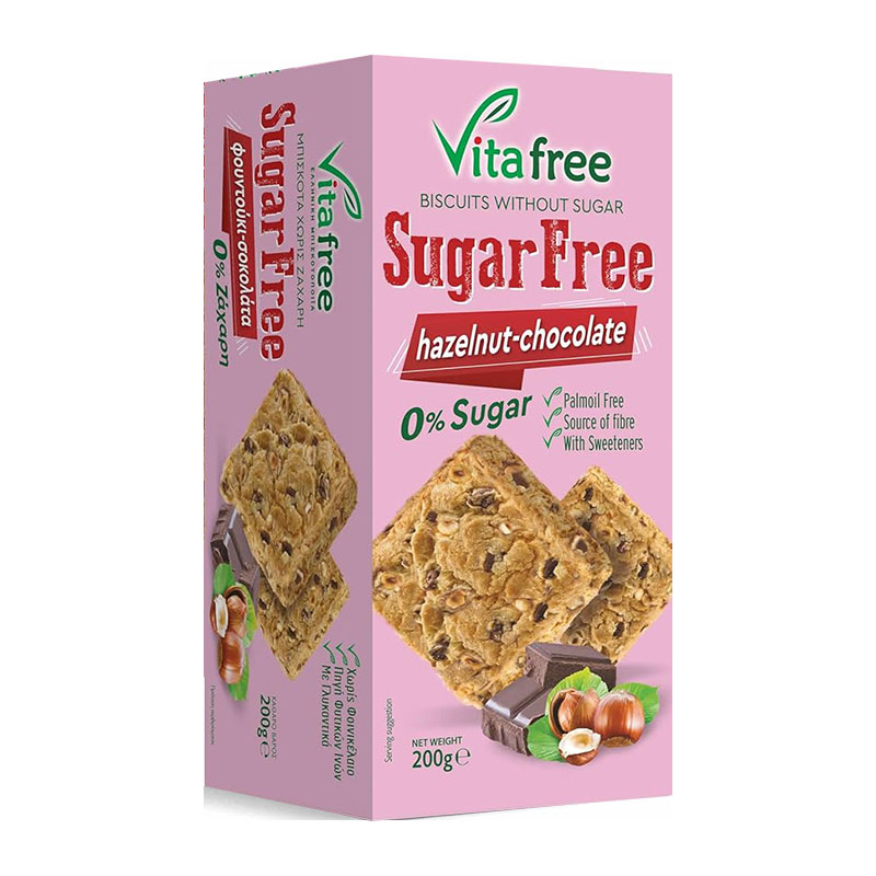 Vita free biscuits without sugar hazelnut chocolate