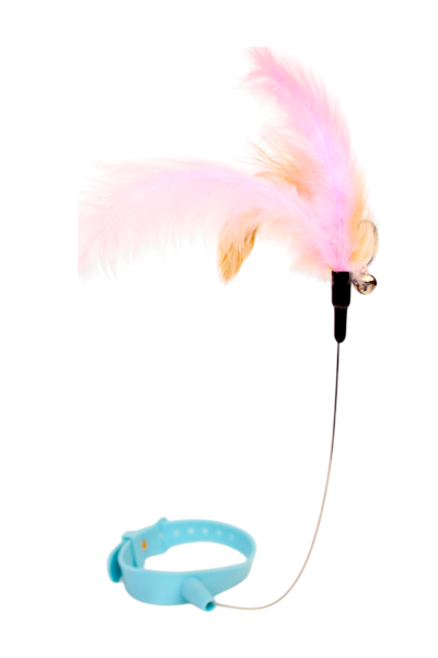 Cat Collar - Feather Toy for Cats with Bell