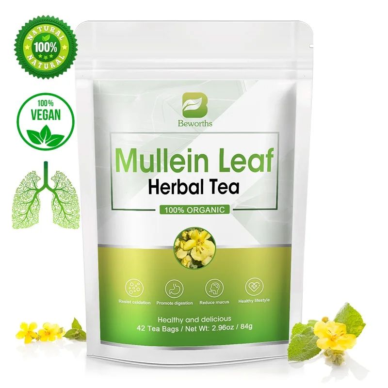 Mullein Leaf Tea for Lungs Cleanse and Respiratory Support