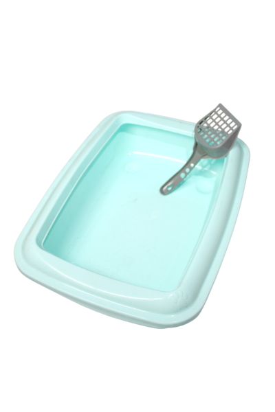 Large Cat Litter Tray Set with Bowls