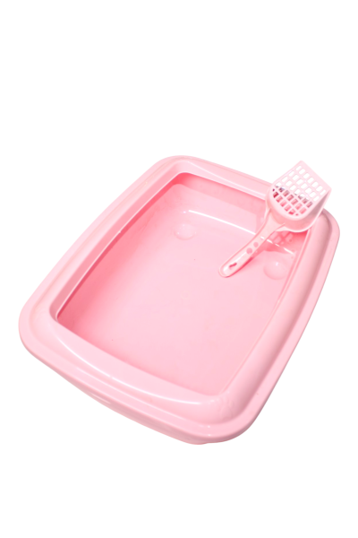 Large Cat Litter Tray Set with Bowls