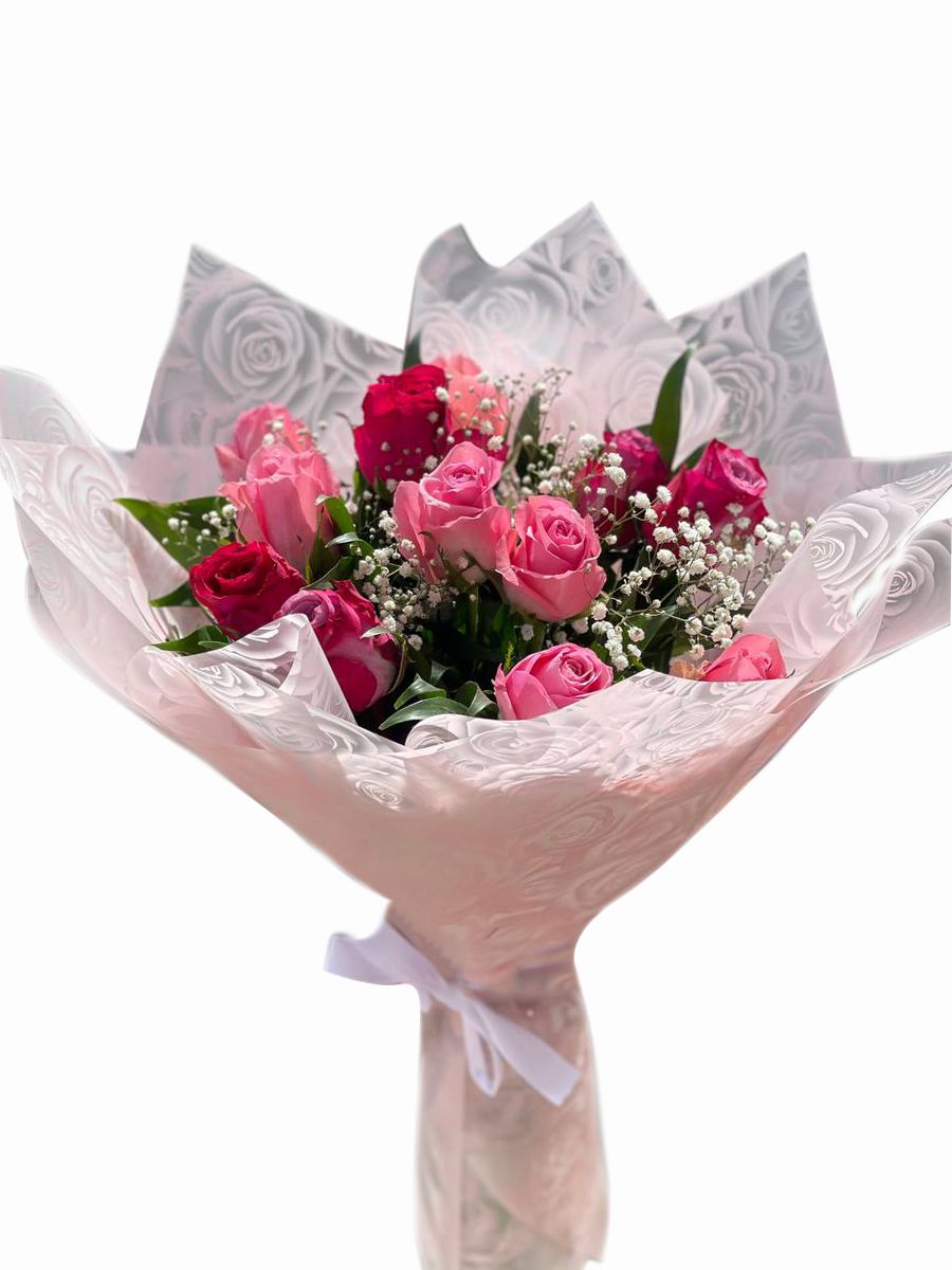 pink roses bouquet (set of 12 roses)