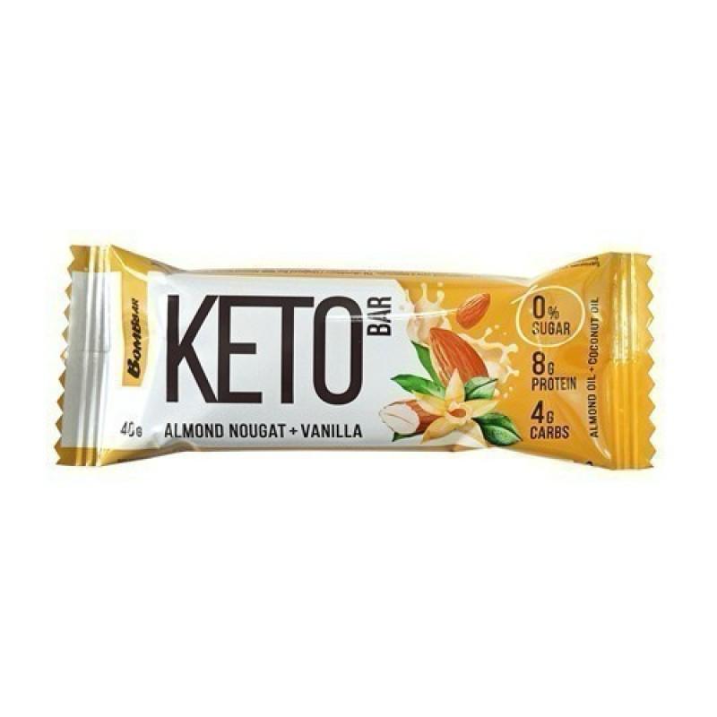 BOMBBAR KETO Bar ALMOND NOUGAT + VANILLA