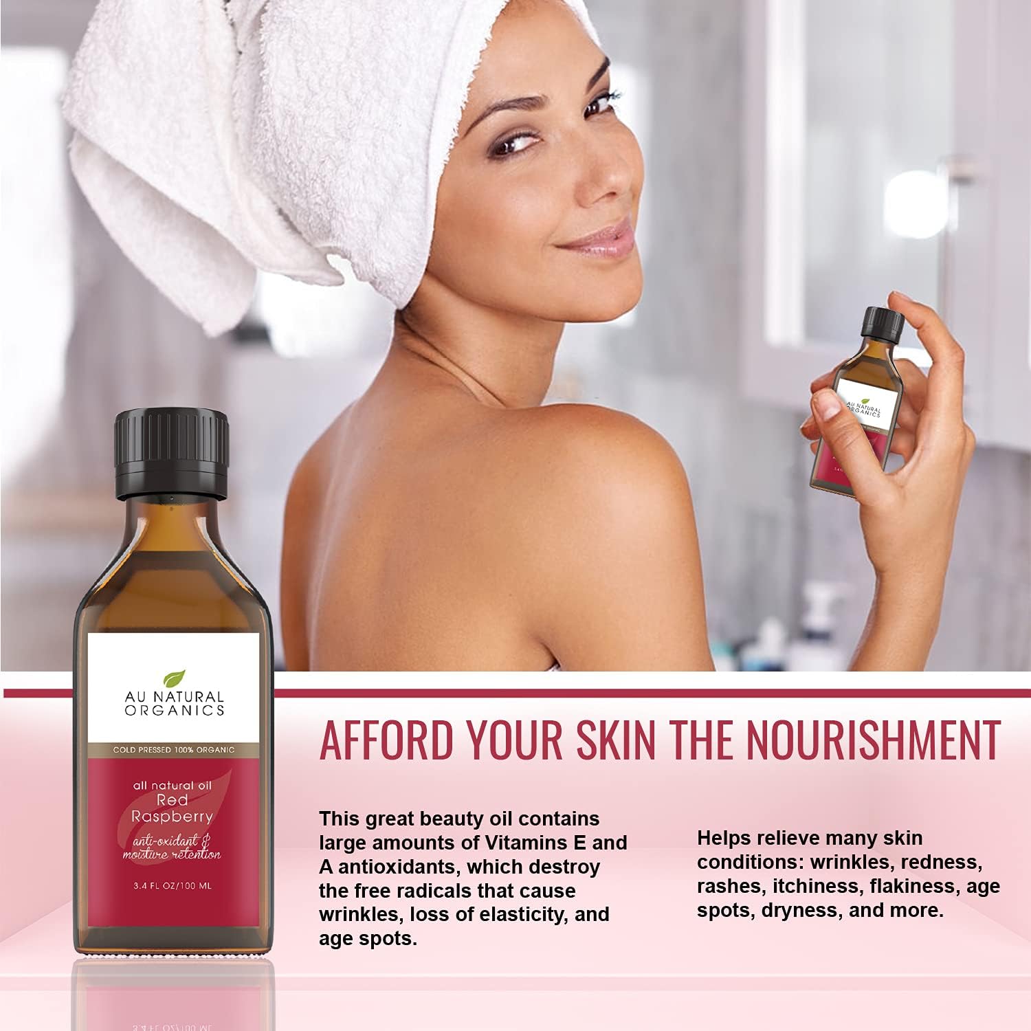 AU NATURAL ORGANICS all natural oil Red Raspberry