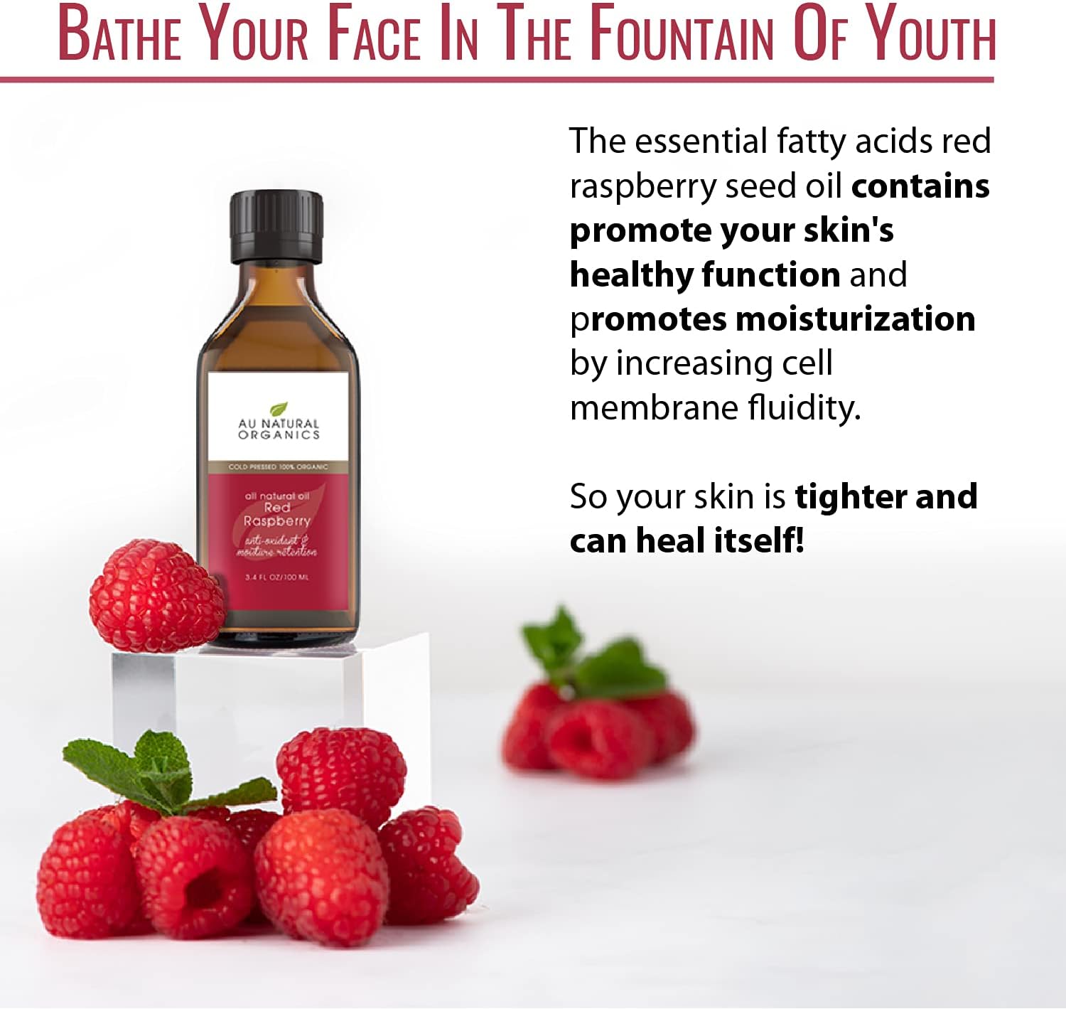AU NATURAL ORGANICS all natural oil Red Raspberry