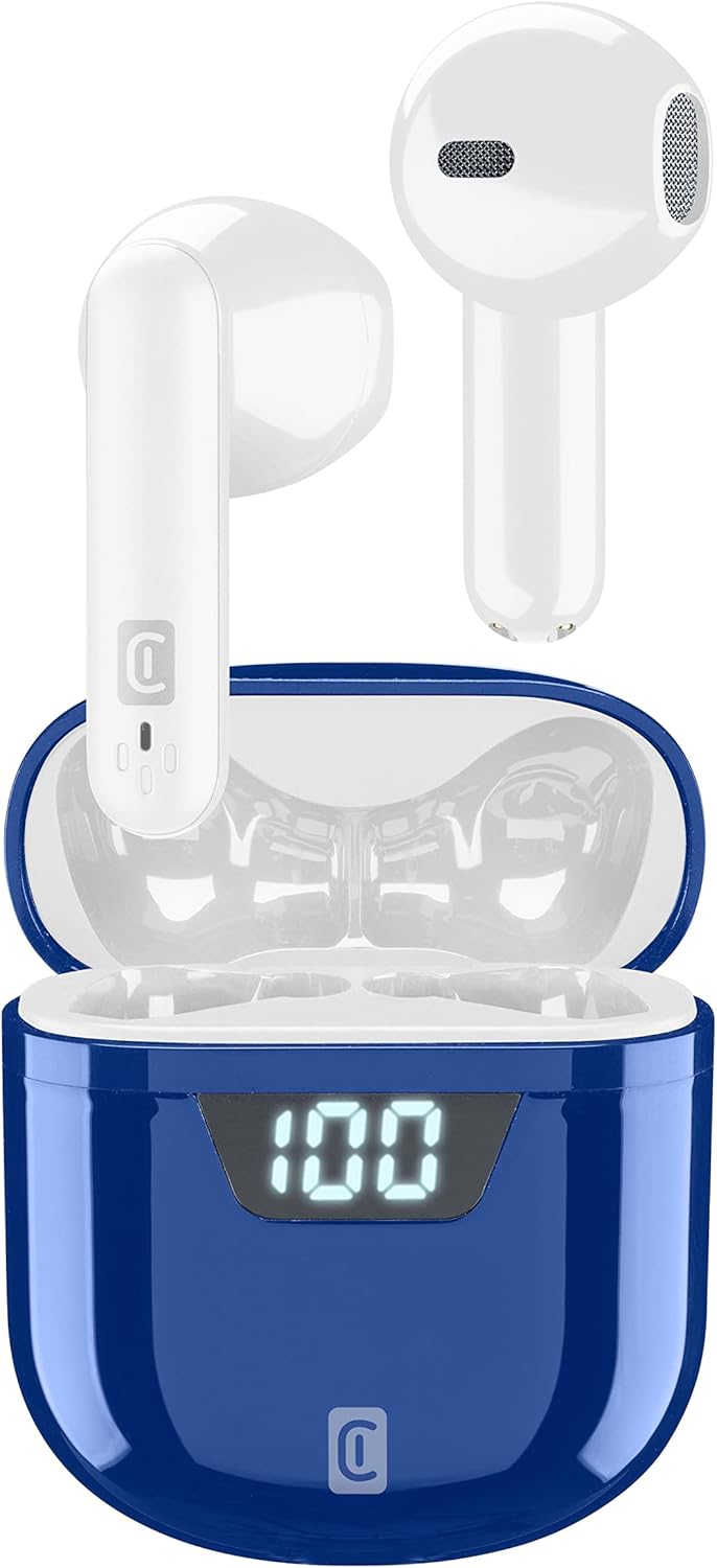 cellularline  Bluetooth 5.0 HiFi Stereo Headphones with Charging Case
