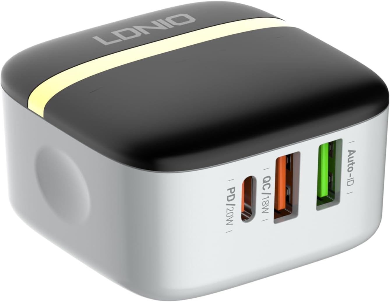 LDNIO A3513Q Super Fast Wall Charger With Dual USB/Type C Ports And Lightning Cable 32W