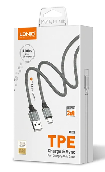 LDNIO LS442 2.4A Type-C Data & Charging USB Cable