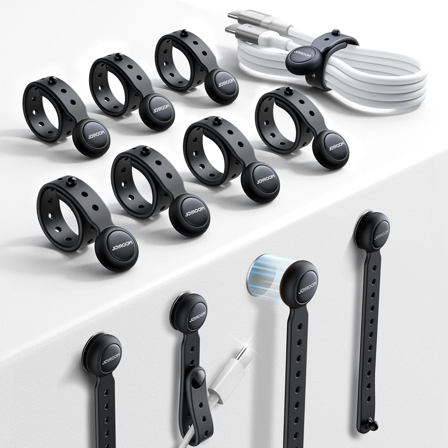 JR-ZS422 Magnetic Silicone Cable Tie
