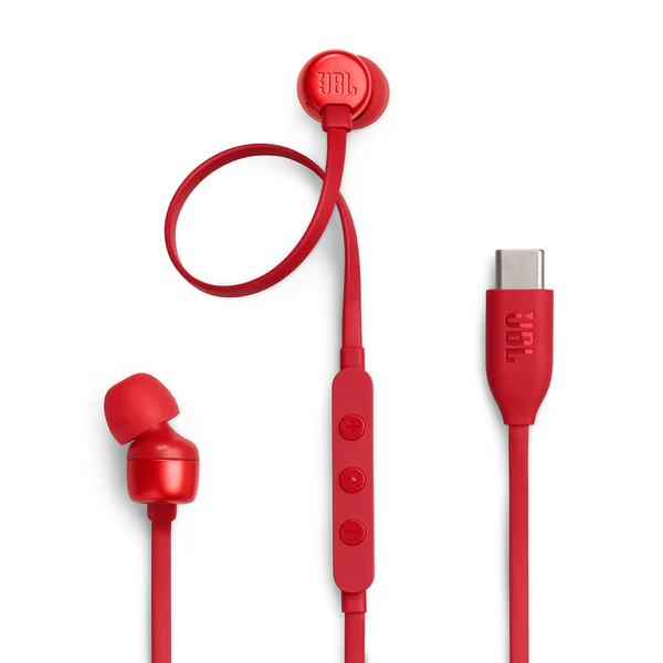JBL Tune 310C USB-C Headphones, Red