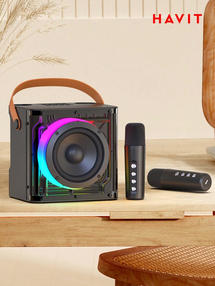 Havit Karaoke Speaker with Dual Wireless Microphones