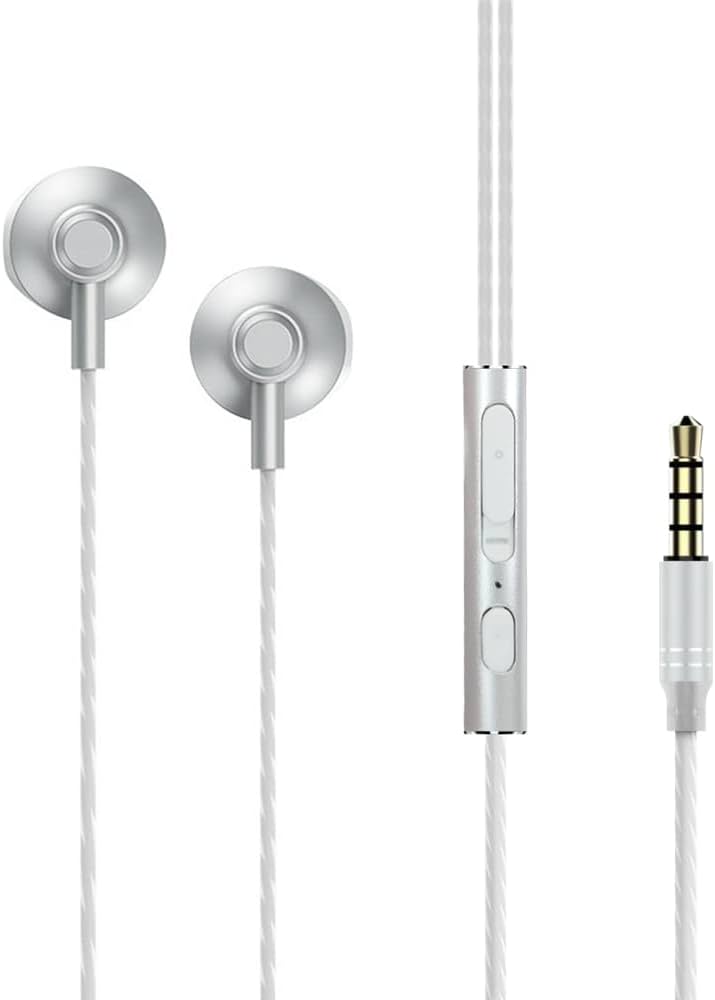 Calk Metal In Ear Wired Headset - White
