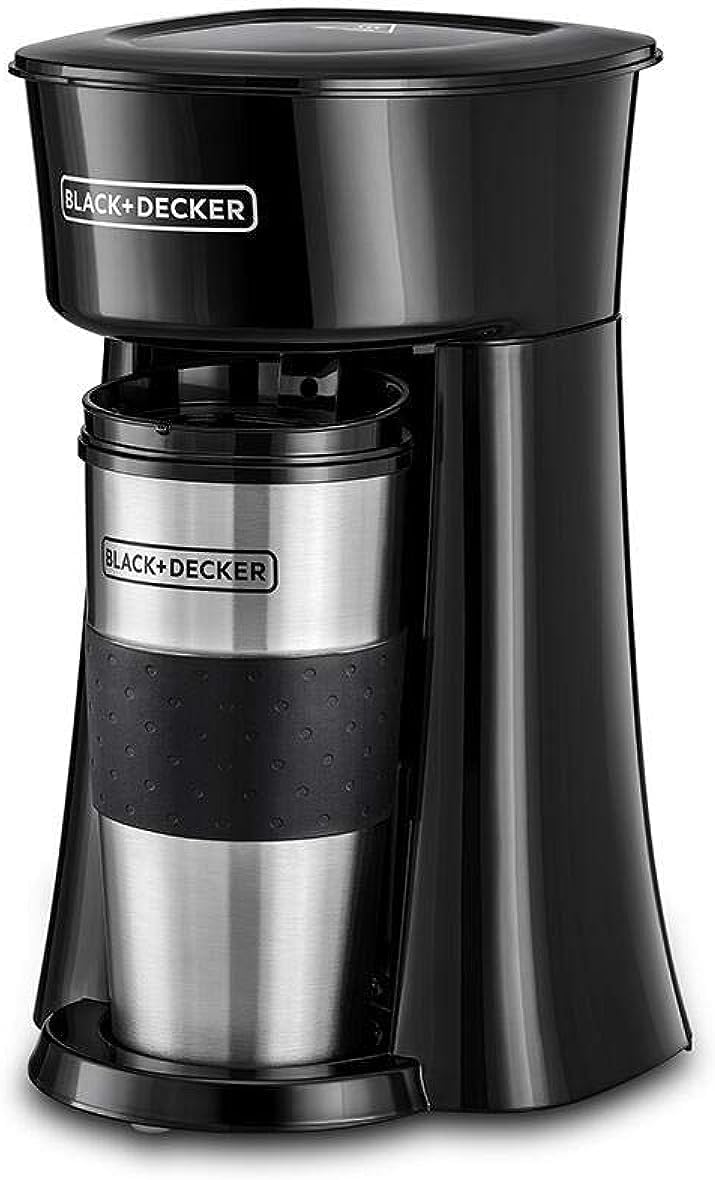 BLACK+DECKER Coffee Machine, 650W, Includes 360ml Travel Mug with Lid