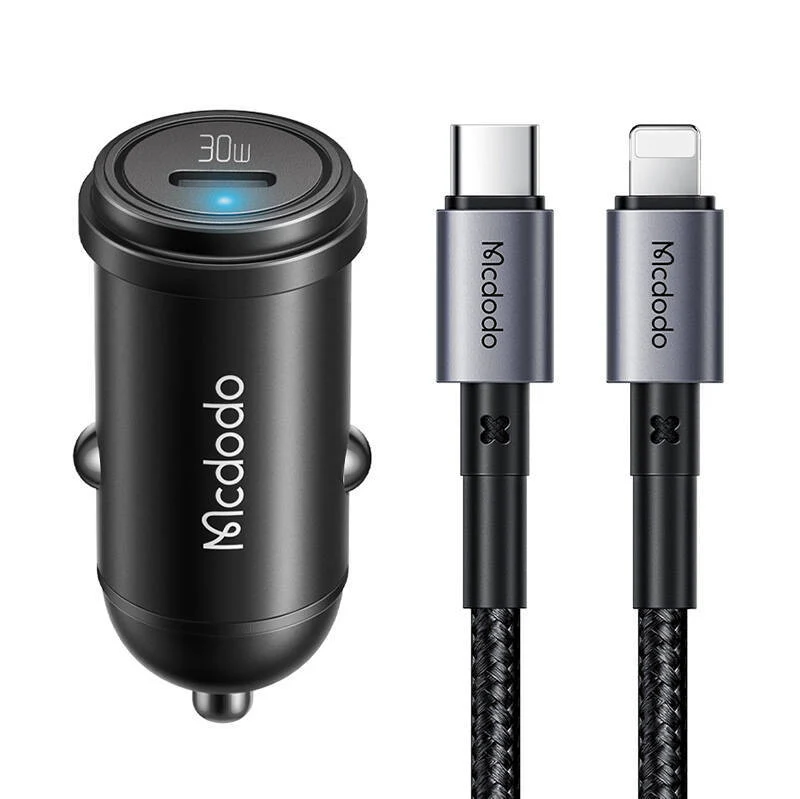 Mcdodo 30W USB C Car Charger with USB C to Lightning Cable