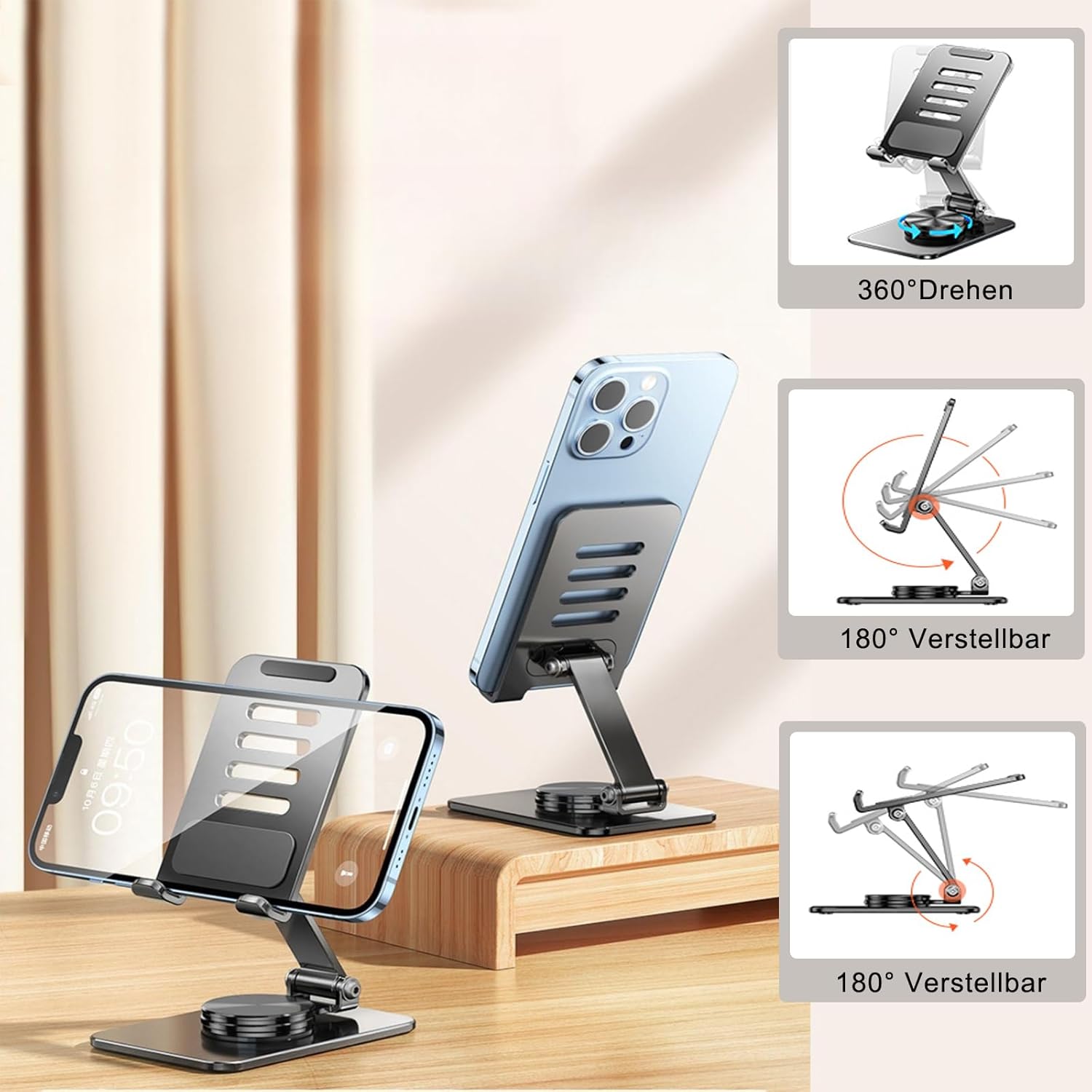 360 Degree Adjustable Foldable Mobile Phone Holder