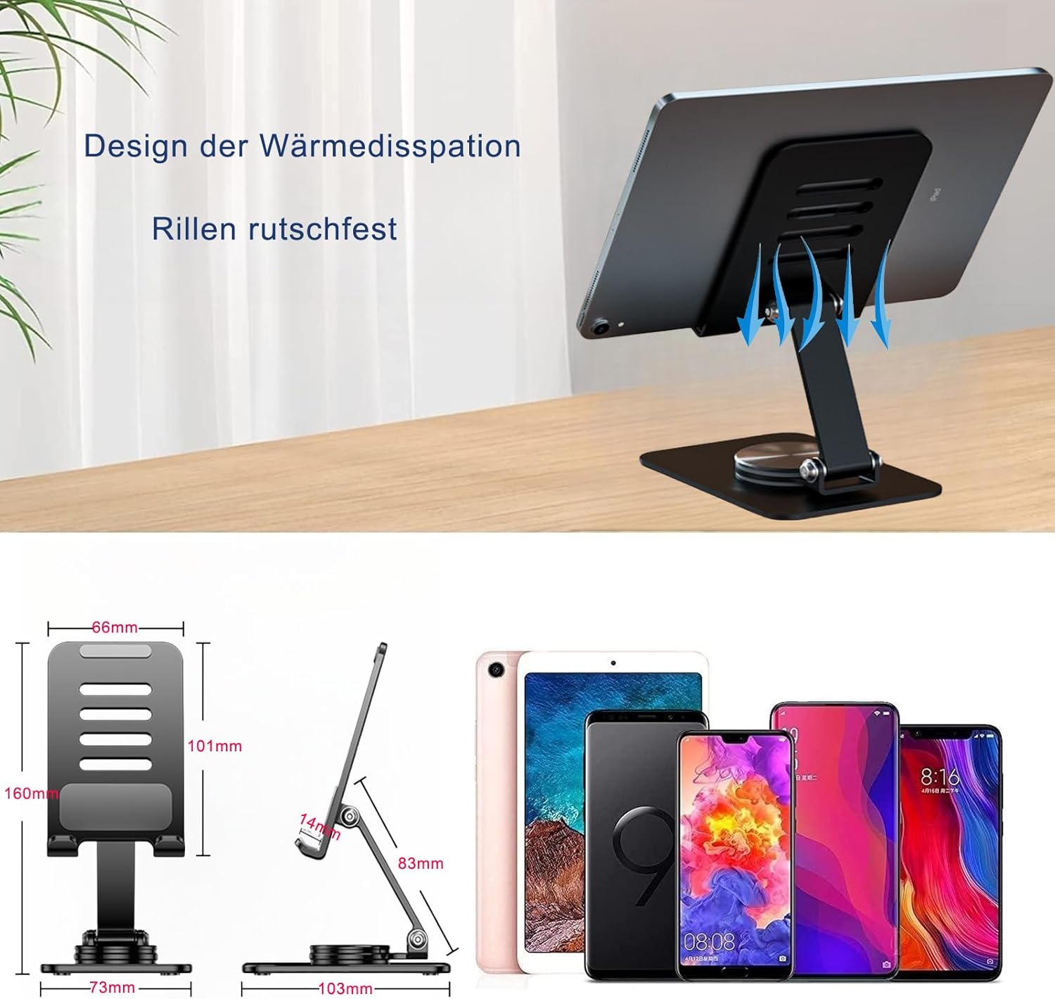 360 Degree Adjustable Foldable Mobile Phone Holder