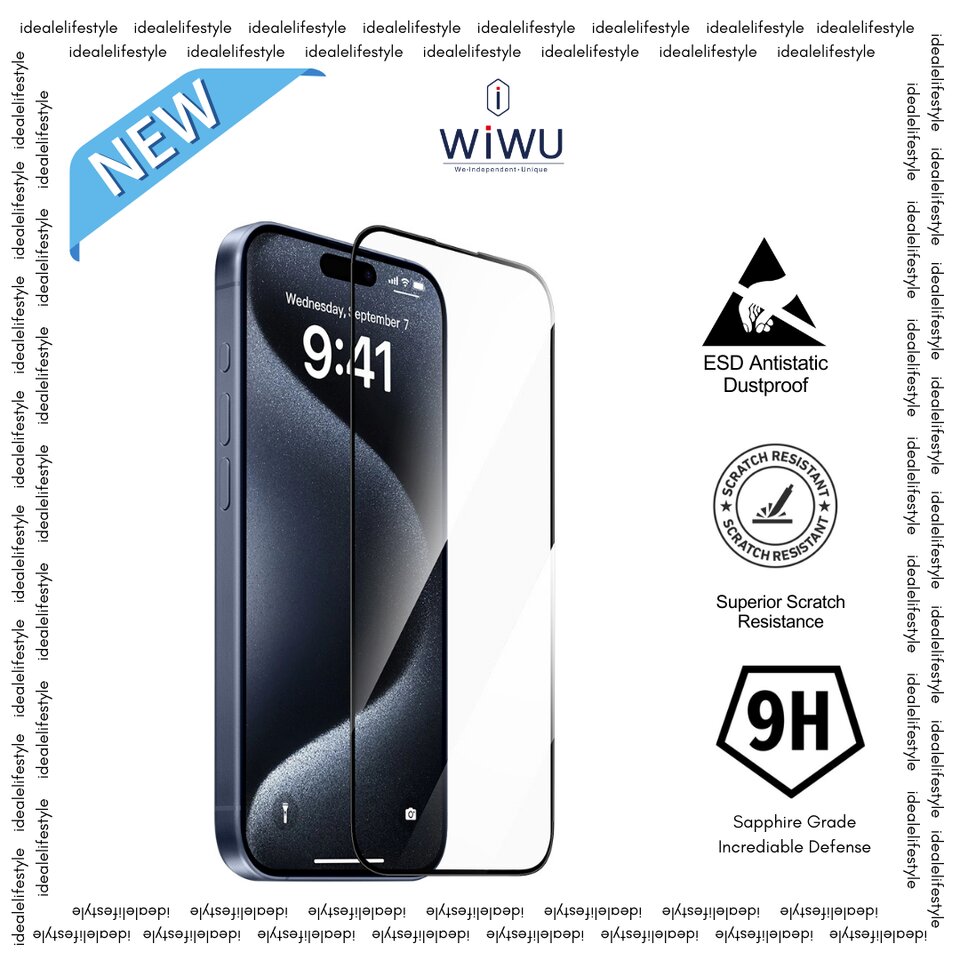 WiWU Ultra Durable Sapphire Tempered glass for iPhone 16 Pro Max - Clear