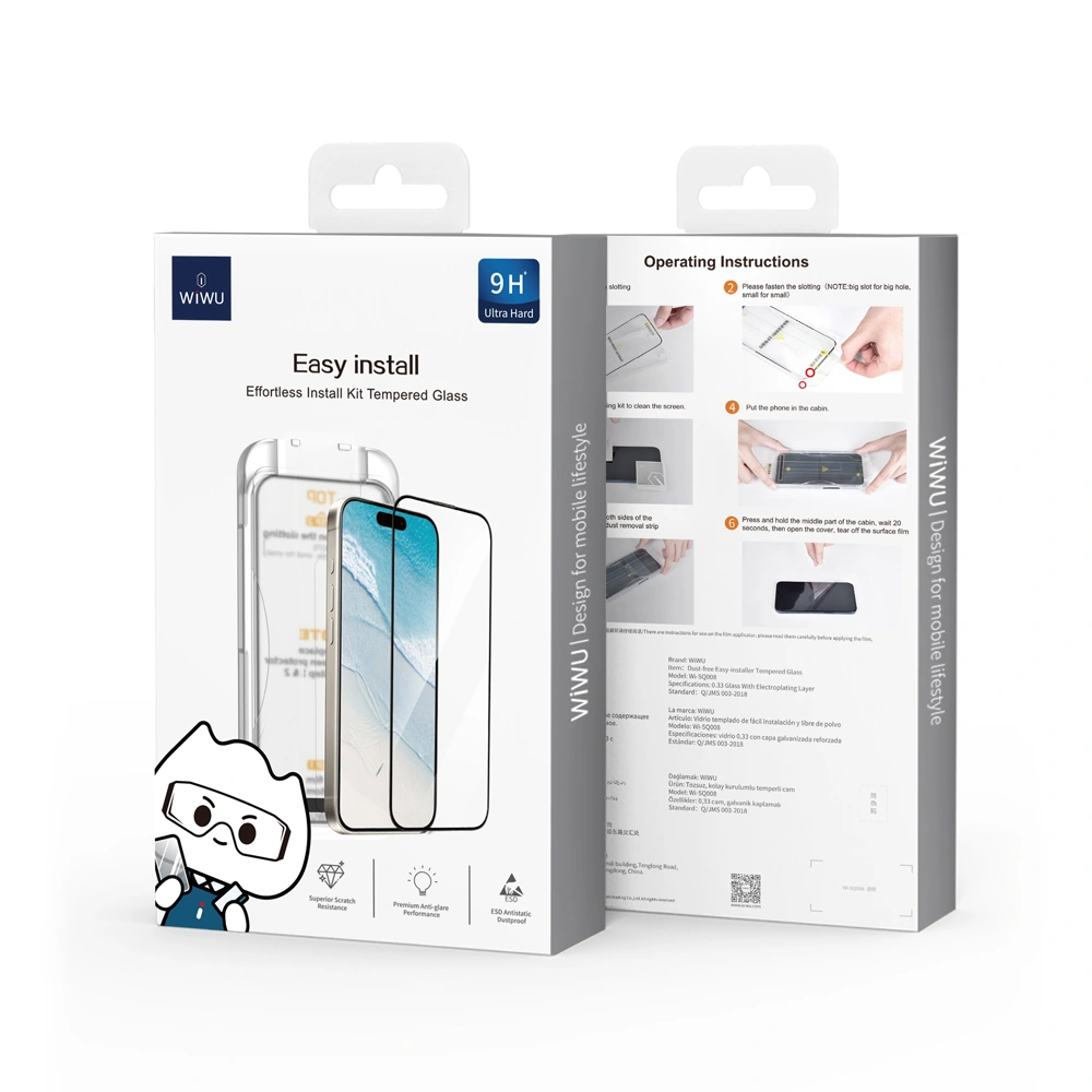 WiWU Easy Install Kit Clear SCRN PRTCT for iPhone 16 Pro Max
