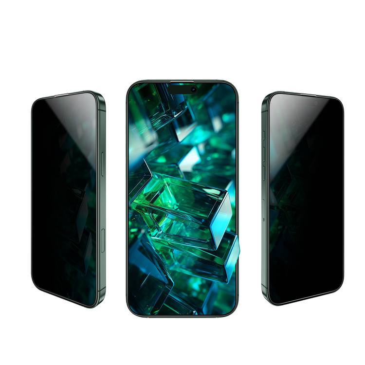Green Lion 9H Steve Privacy Glass Protector for iPhone 16 Pro Max -  Black