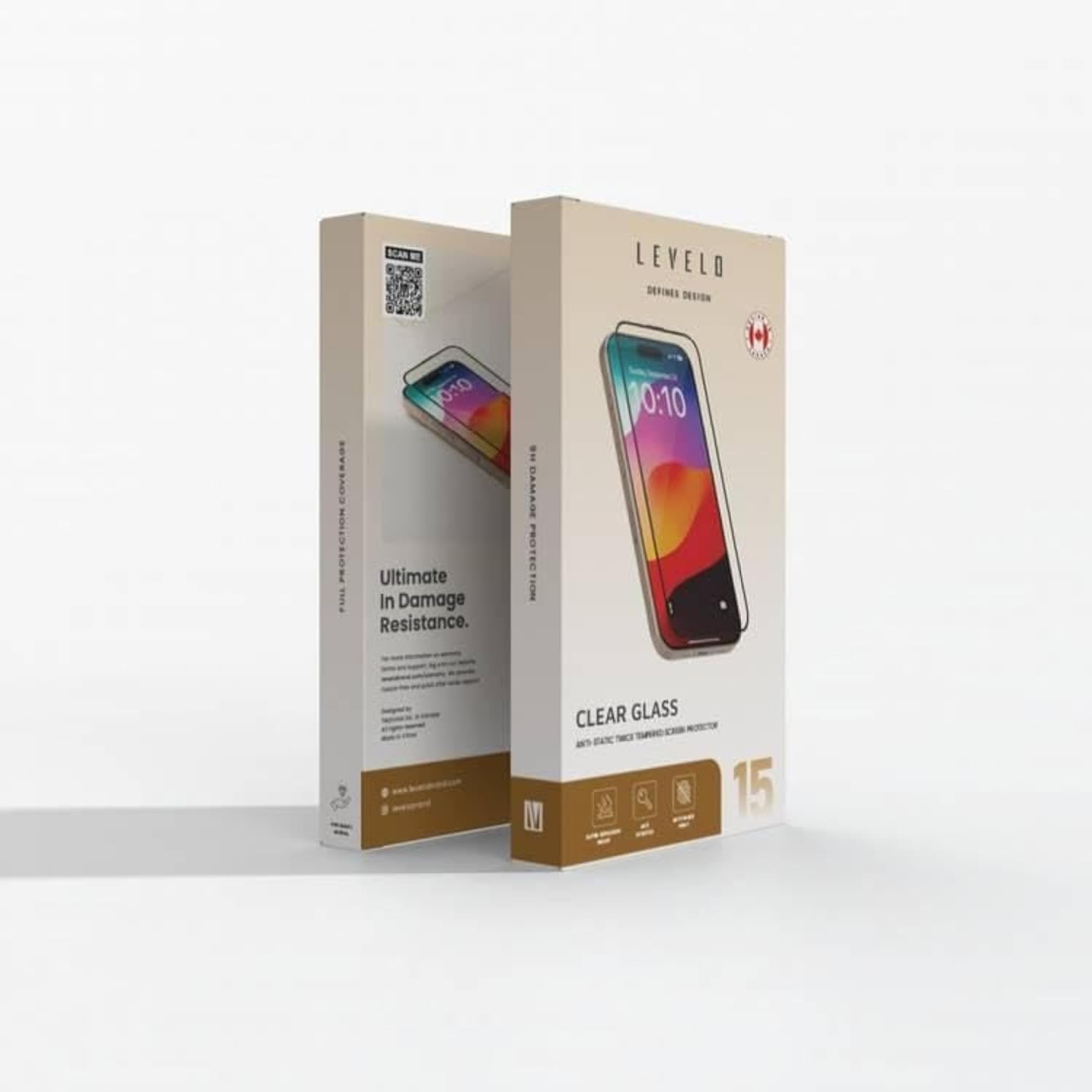 Levelo Privacy Glass twice Tempered Screen Protector for iPhone 15 Pro