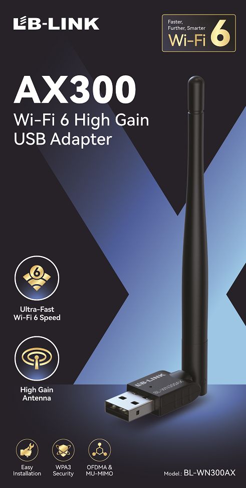 Lb-link Ax300 Wi-fi 6 High Gain Usb Adapter