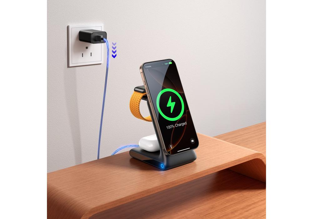 Joyroom JR-W15 3-in-1 Wireless Charging Station 15W